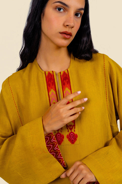 Embroidery long sleeves jellabiya dress