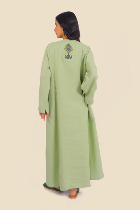 Embroidery long sleeves jellabiya dress