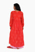 Long dress in printed cotton voile with pockets