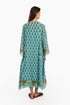 Long dress in printed cotton gauze with side pockets