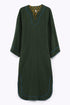 Dress in cotton and viscose cashmere with pockets