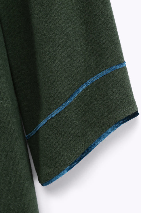 Dress in cotton and viscose cashmere with pockets