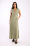 Long Sleeveless dress with side slits and pockets