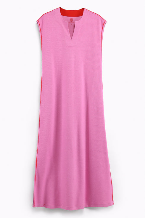 Long Sleeveless dress with side slits and pockets