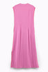 Long Sleeveless dress with side slits and pockets