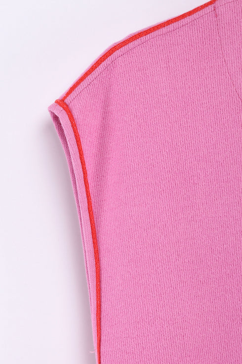 Long Sleeveless dress with side slits and pockets