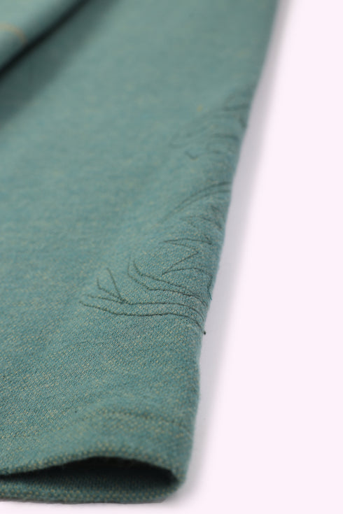 Reversible long dress in cotton blend jacquard