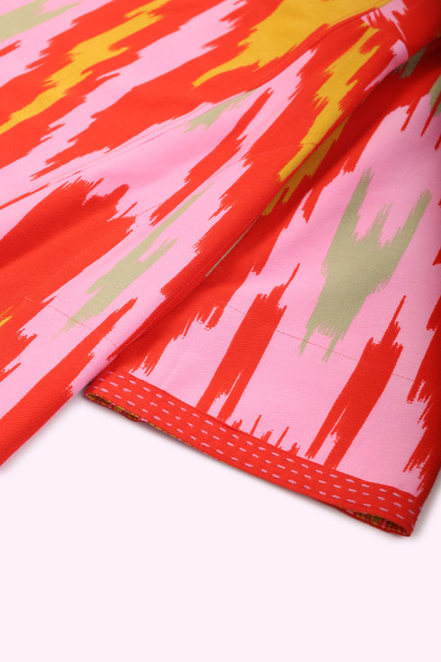 Long cotton gabardine kaftan dress with pockets