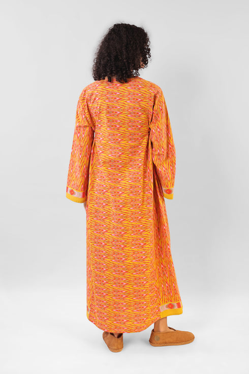 Jellabiya style dress with side adjustable ties