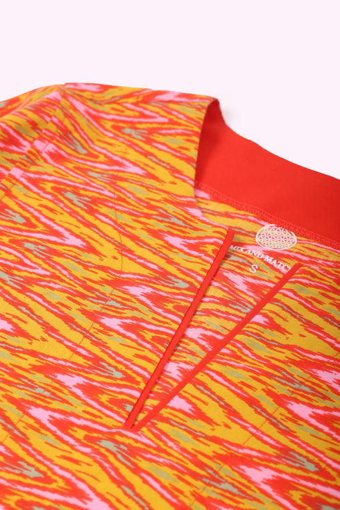 Jellabiya style dress with side adjustable ties