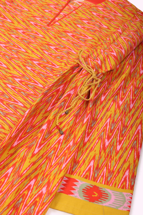 Jellabiya style dress with side adjustable ties