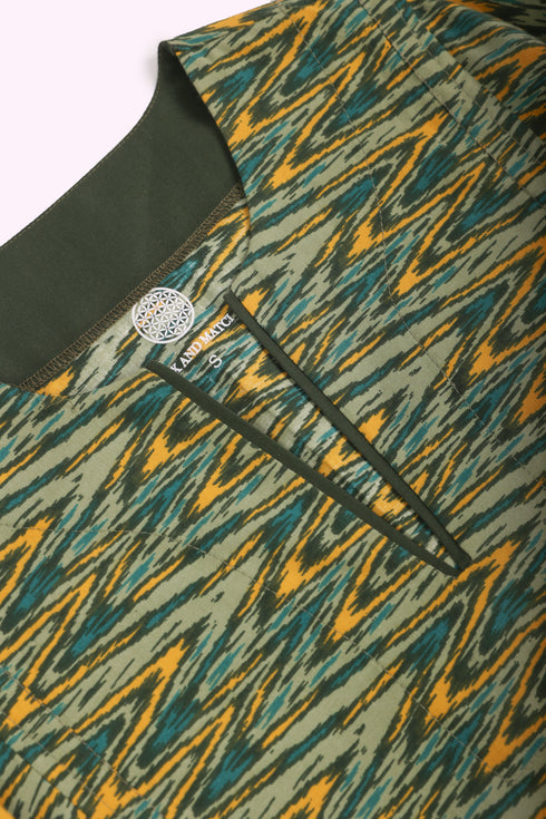 Jellabiya style dress with side adjustable ties