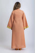 Linen jellabiya with bell sleeves