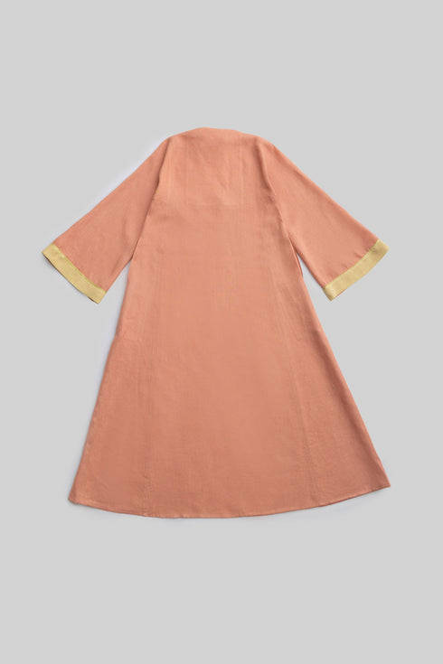 Linen jellabiya with bell sleeves