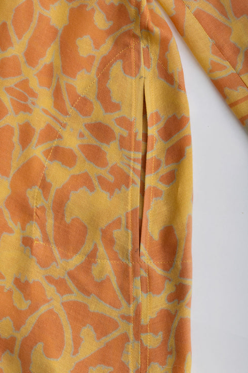 Printed Egyptian cotton gauze jellabiya