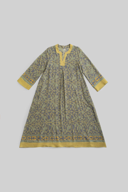 Printed Egyptian cotton gauze jellabiya