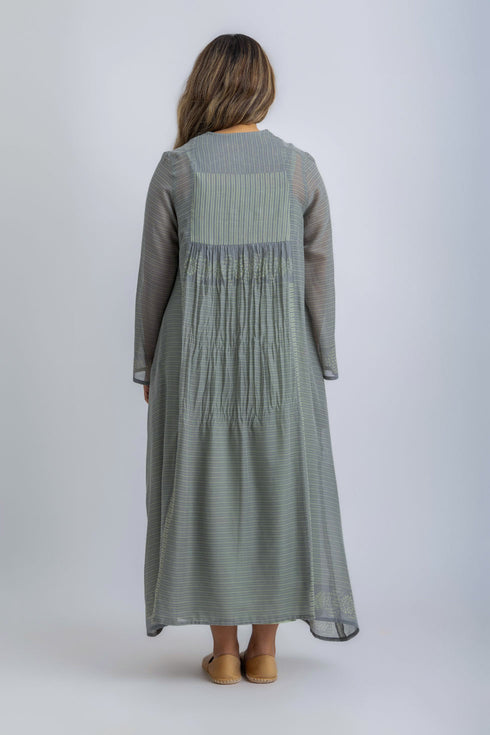 Asymmetric Long Jellabiya in Egyptian Cotton Voile