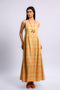 Egyptian cotton pleated maxi dress