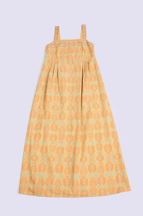 Egyptian cotton pleated maxi dress