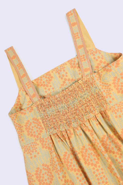 Egyptian cotton pleated maxi dress