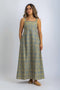 Egyptian cotton pleated maxi dress