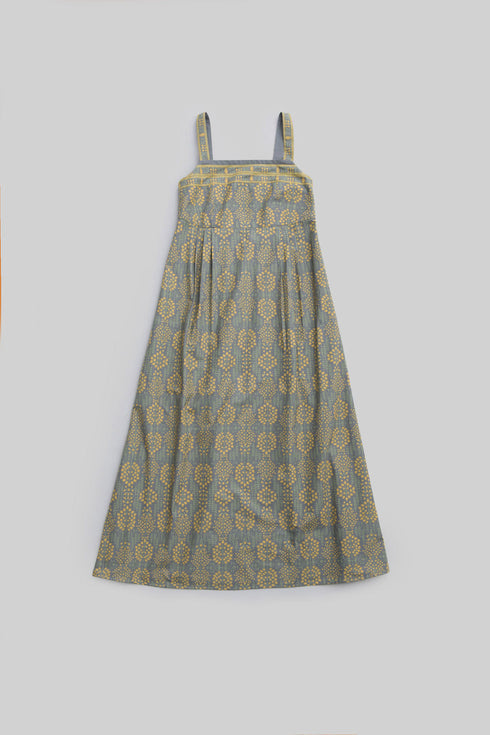 Egyptian cotton pleated maxi dress