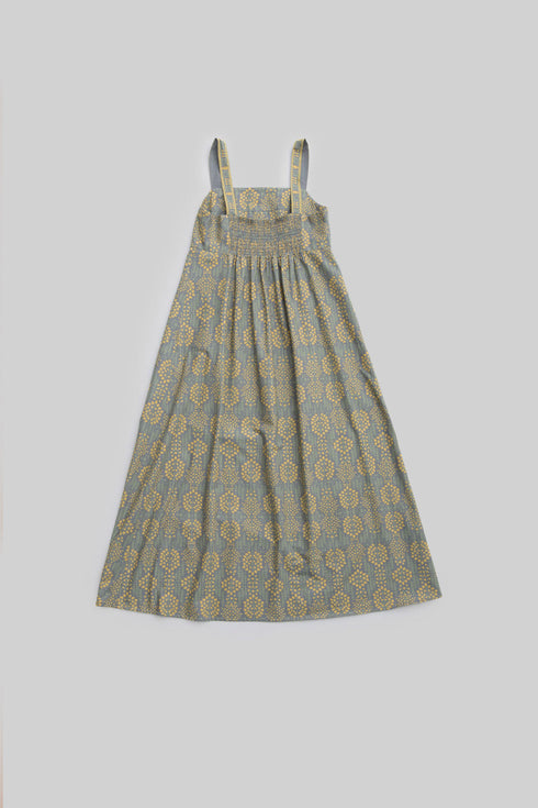 Egyptian cotton pleated maxi dress