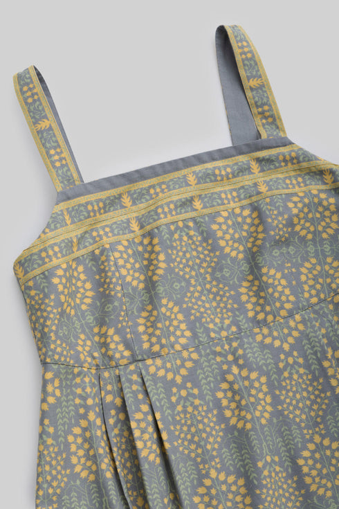 Egyptian cotton pleated maxi dress