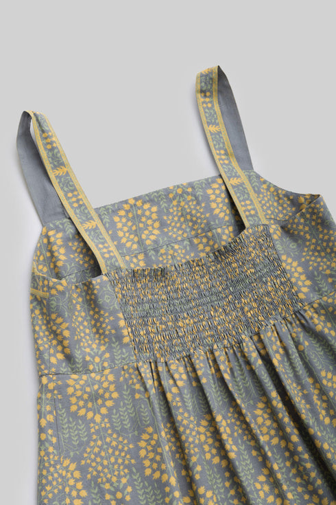 Egyptian cotton pleated maxi dress