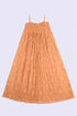 Pleated Egyptian cotton voile maxi dress