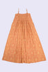 Pleated Egyptian cotton voile maxi dress