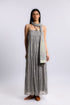 Pleated Egyptian cotton voile maxi dress