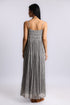 Pleated Egyptian cotton voile maxi dress
