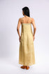 Embroidered linen long dress