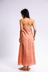 Embroidered linen long dress