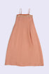 Embroidered linen long dress