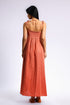 Foiled cotton slub maxi dress