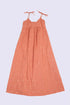 Foiled cotton slub maxi dress