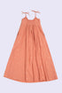 Foiled cotton slub maxi dress