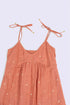 Foiled cotton slub maxi dress