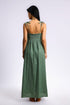 Foiled cotton slub maxi dress