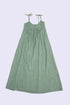 Foiled cotton slub maxi dress