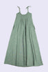 Foiled cotton slub maxi dress