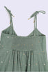 Foiled cotton slub maxi dress