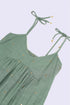 Foiled cotton slub maxi dress