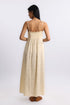 Foiled cotton slub maxi dress
