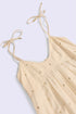 Foiled cotton slub maxi dress