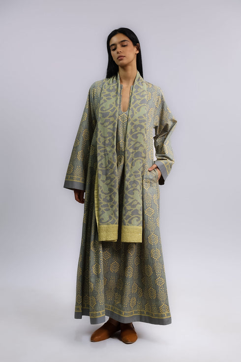 Printed Egyptian cotton jellabiya