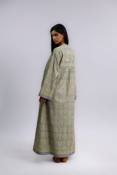 Printed Egyptian cotton jellabiya