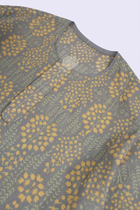 Printed Egyptian cotton jellabiya